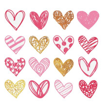 Ensemble d'autocollants muraux XIUH pour la Saint-Valentin, en PVC, amovibles