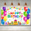Rainbow Happy Birthday Backdrop Banner 5x3 ft 1