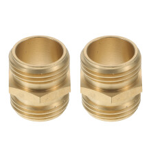 Raccord de tuyau en laiton 3/4" mâle-mâle (2 pièces)