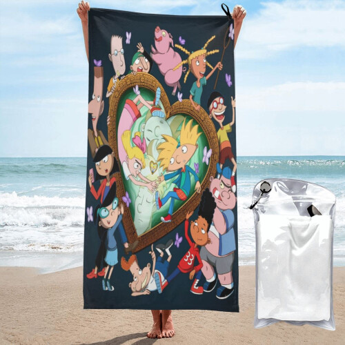 Serviette de bain en microfibre Hey Arnold 70 x 140 cm