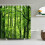 Blåt sommerfuglebadeforhæng i polyester 165x180 cm 1