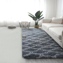 Růžový moderní koberec z ultra měkkého plyše 1,5 x 2,4 m