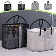 Sac de rangement pour toilettes Wzzjkit à cadre métallique, 26 x 25 x 18 cm