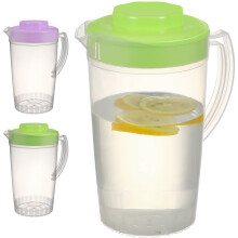 2L Plastic Water Pitcher with Lid and Spout