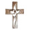 Croix en bois sculpté avec cœurs entrelacés - Décoration murale 1