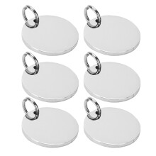 20x 30mm gravierbarer Edelstahl-Schlüsselanhänger H2D