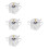 4Pcs Kitchen Silver Iron Glass Spice Containers with Lid for Storage 6