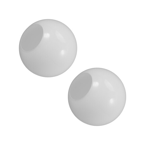 2Pcs Elegant White Glass Globe Light Covers for Multiple Lamp Fixtures 1