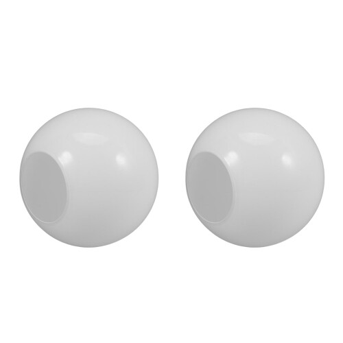 2Pcs Elegant White Glass Globe Light Covers for Multiple Lamp Fixtures 2