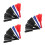 9Pcs Multicolor Breakaway Fans Plastic Fabric Handheld Trick Props 7