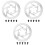 3Pièces Plaquettes Métal Argenté Design Durable 2