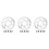 3Pièces Plaquettes Métal Argenté Design Durable 3
