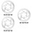 3Pièces Plaquettes Métal Argenté Design Durable 6