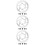 3Pièces Plaquettes Métal Argenté Design Durable 7