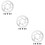 3Pièces Plaquettes Métal Argenté Design Durable 8