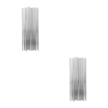 24Pairs Stainless Steel Asian Chopsticks Silver Skidproof Reusable Set
