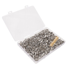 500St Zilveren Ronde Punk Metalen Nieten Voor Kleding En DIY Ambachten