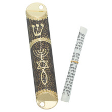 Zinc Alloy Mezuzah Case with Scroll for Jewish Door Blessing