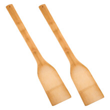 2Pièces Rames Bambou Solides Pour Fouetter Mélanger En Cuisine