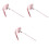 3Pcs Pink Plush Cat Teasers Interactive Kitten Toys for Pet Play 2