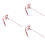 3Pcs Pink Plush Cat Teasers Interactive Kitten Toys for Pet Play 5