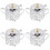 4Pcs Glass Seasoning Jars with Silver Iron Lid for Kitchen Use 4