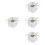 4Pcs Glass Seasoning Jars with Silver Iron Lid for Kitchen Use 5
