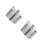 2Sets Stainless Steel Condiment Jars with Spoon Silver for Kitchen Use 2