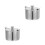 2Sets Stainless Steel Condiment Jars with Spoon Silver for Kitchen Use 4