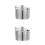 2Sets Stainless Steel Condiment Jars with Spoon Silver for Kitchen Use 7
