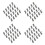 80Pcs Grey Plastic Din Rail Carrier Clips Reliable Rail Fasteners 5