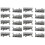 80Pcs Grey Plastic Din Rail Carrier Clips Reliable Rail Fasteners 10