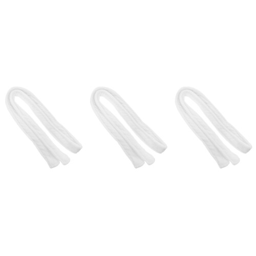 3Pcs Thick Flannel Robe Belt White Adjustable for Daily Use Bathrobes 2