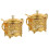 2Pcs Golden Multi-Function Kitchen Seasoning Jar Condiment Pot 3