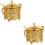 2Pcs Golden Multi-Function Kitchen Seasoning Jar Condiment Pot 5