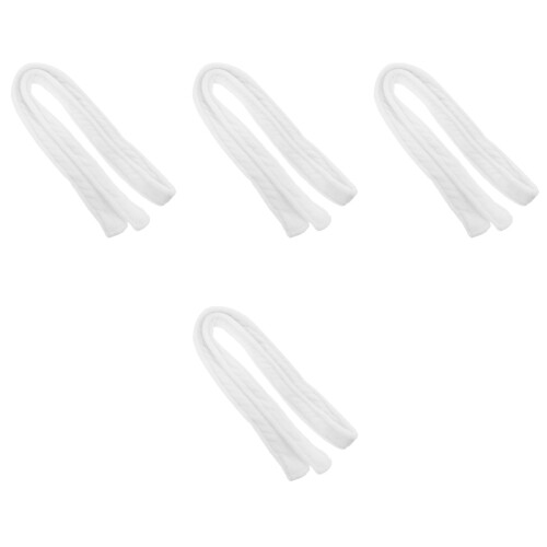 4Pcs White Flannel Bathrobe Belt for Daily Use Comfortable Robe Strap 1