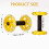 2Pairs Durable Yellow Ab Roller for Women Strength Workout 2
