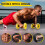 2Pairs Durable Yellow Ab Roller for Women Strength Workout 5