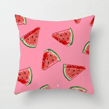 Pillow Case Cotton Linen Watermelon Banana Print 2 pcs