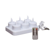 Lángmentes LED teamécsesek, távirányítós, elemes, 12 db-os