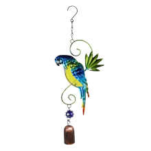 Carillon éolien en verre perroquet pour extérieur, tonalité grave, 35 cm
