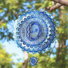 Girouette 3D en spirale, décoration de jardin à suspendre en extérieur