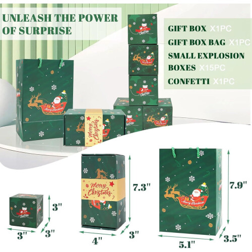 Coffret cadeau surprise pop-up – Tirelire verte explosive (1) 2