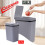 Small Slim Trash Can with Lid – Plastic Waste Bin for 1