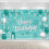 Teal and Silver Birthday Banner 10ft 1