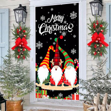 Funda para puerta navideña de Papá Noel, 35x79 pulgadas.