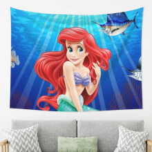 Tapisserie murale Ariel en polyester imprimé 80 x 60 pouces