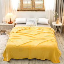 Coral Fleece Blanket 100x150cm Yellow