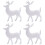 Mini deer figurines white plastic 4 pcs 14 cm 1