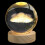 Lampada notturna Galaxy Crystal con base in legno 1